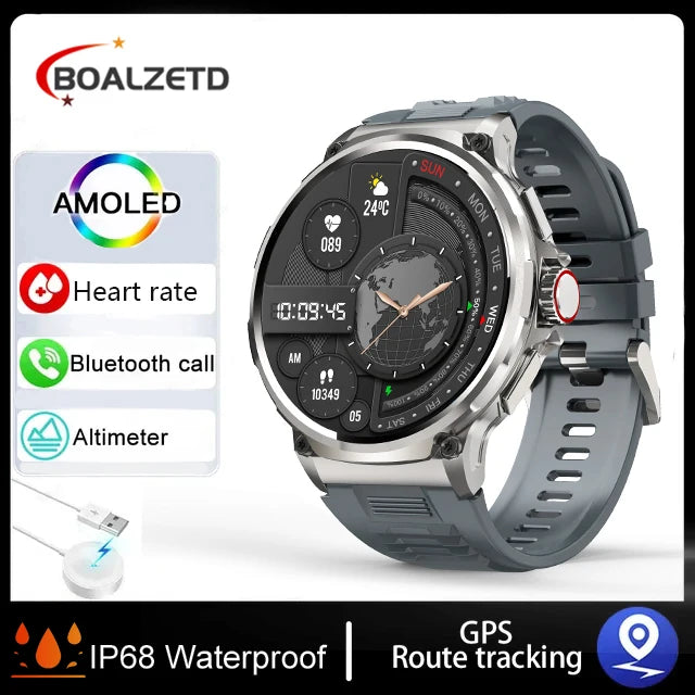 BOALZETD V69: 710mAh Smartwatch for Fitness & Health - 1.85" HD Display, Heart Rate Monitor, Waterproof, Multiple Colors