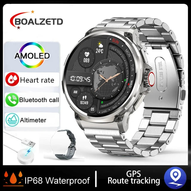 BOALZETD V69: 710mAh Smartwatch for Fitness & Health - 1.85" HD Display, Heart Rate Monitor, Waterproof, Multiple Colors