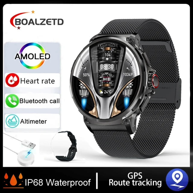 BOALZETD V69: 710mAh Smartwatch for Fitness & Health - 1.85" HD Display, Heart Rate Monitor, Waterproof, Multiple Colors