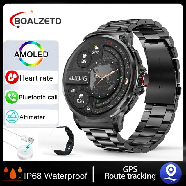 BOALZETD V69: 710mAh Smartwatch for Fitness & Health - 1.85" HD Display, Heart Rate Monitor, Waterproof, Multiple Colors