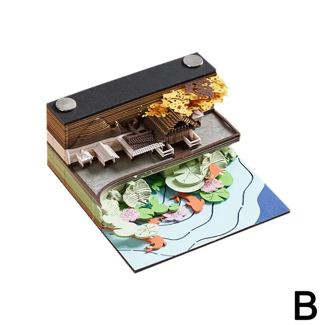 3Д Нотепад Беаутиес Сценери Скулптура Мемо Пад Стицки Ноте Модел Ноте Арт Блоцк Ноте Фриендс Гифт Оффице Децор Сцхоол Тоолс 