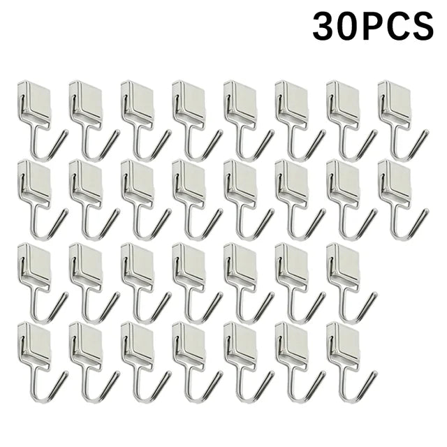 50PCS Strong Magnetic Hooks Multi-Purpose Storage Hooks Home Kitchen Bar Storage Hooks Key Storage Hooks Bathroom Hangers