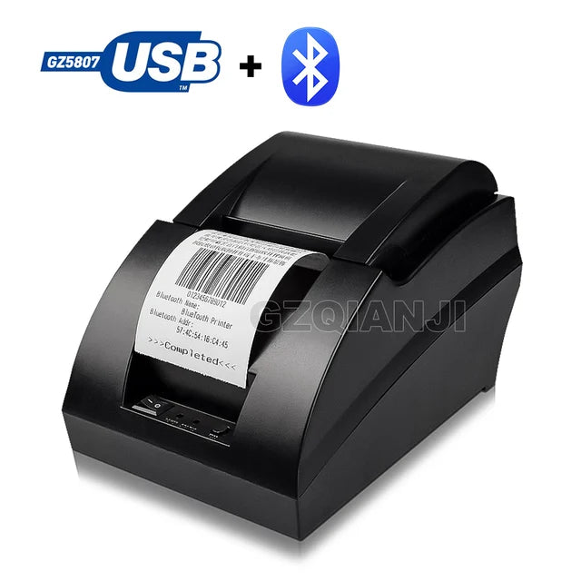 58mm Thermal USB Bluetooth 2 inch Receipt Bill Printer Barcode Scanner Laser 1D Code Reader Pos System for Supermarket Inventory