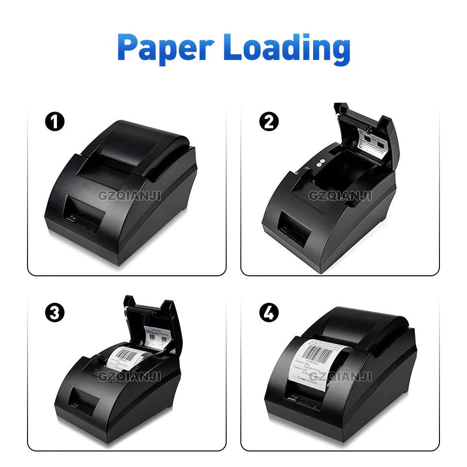 58mm Thermal USB Bluetooth 2 inch Receipt Bill Printer Barcode Scanner Laser 1D Code Reader Pos System for Supermarket Inventory