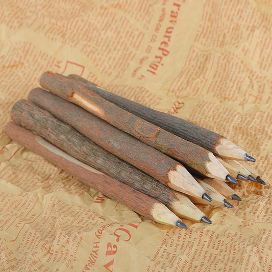 5PCs Wooden Pencil Branch and Twig Graphite Writing Pencils  Art Work Office Supplies Student Pen