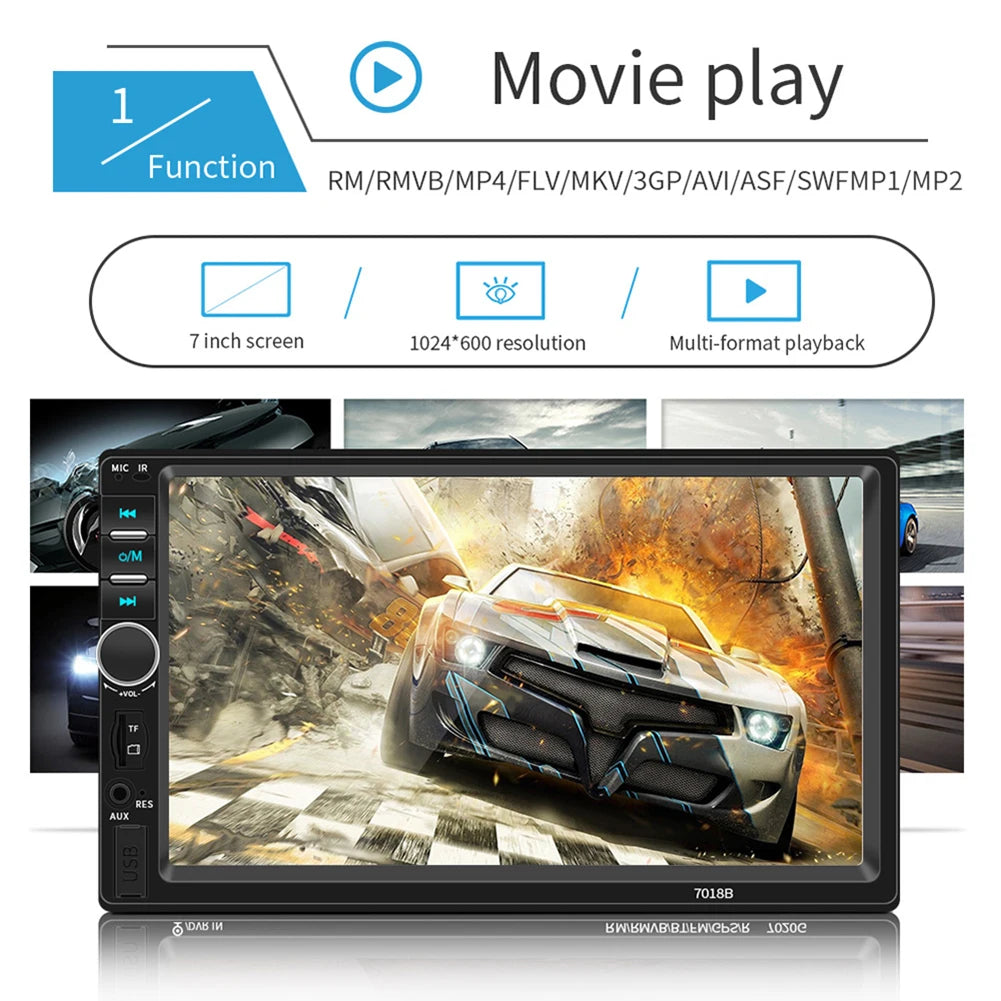 7inch Car Radio 1DIN Touch Screen Position Finding Automotive Multimedia Bluetooth USB TF FM Radio Autoradio MP5 Player