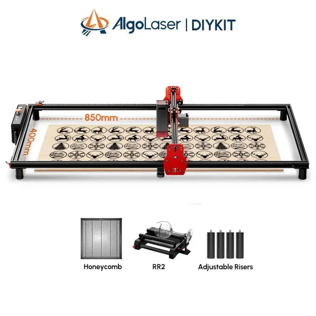 AlgoLaser DIY Kit 5W Laser Engraver Cutter 40*40CM Mini Portable Logo Printer Woodworking Tool Fun CNC Machine For Metal Acrylic