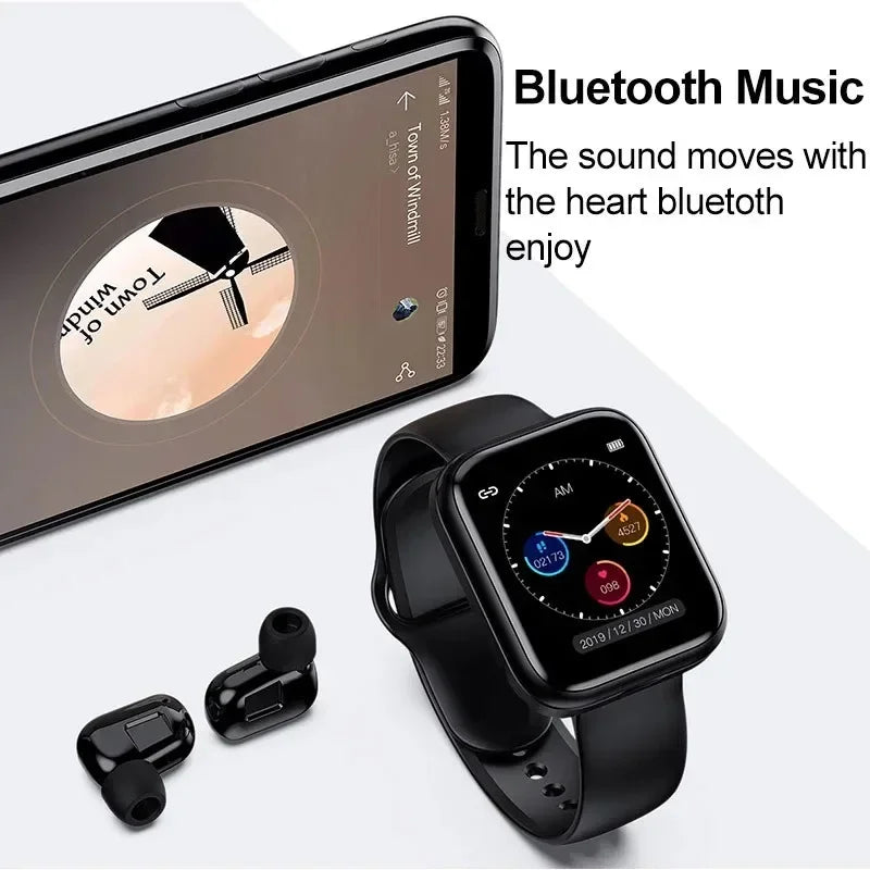 Best Seller X5 Smart Watch Bluetooth Earphones Waterproof 2 in 1 Smart Watch With Earbuds