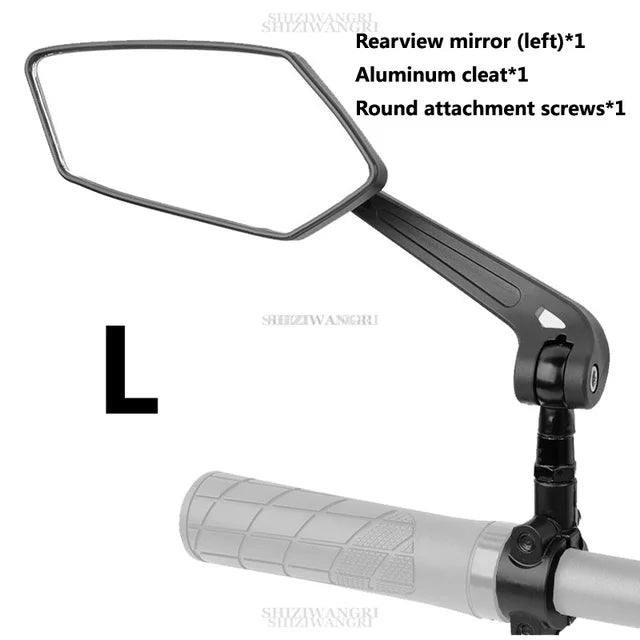 Bicycle Rear View Mirror Wide Range Back Sight Rearview Reflector Adjustable Handlebar Left Right Mirror Bike Cycling Clear