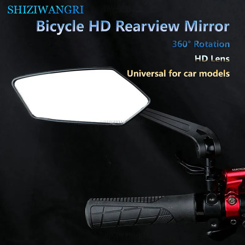 Bicycle Rear View Mirror Wide Range Back Sight Rearview Reflector Adjustable Handlebar Left Right Mirror Bike Cycling Clear