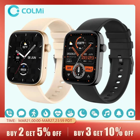 COLMI P71 Voice Calling Smartwatch Men Health Monitoring IP68 Waterproof Smart Notifications Voice Assistant Smart Watch Women