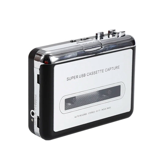 Cassette Player Cassette to MP3 Converter Capture Audio Music Player Convert Tape Cassette on tape to PC Laptop Via USB