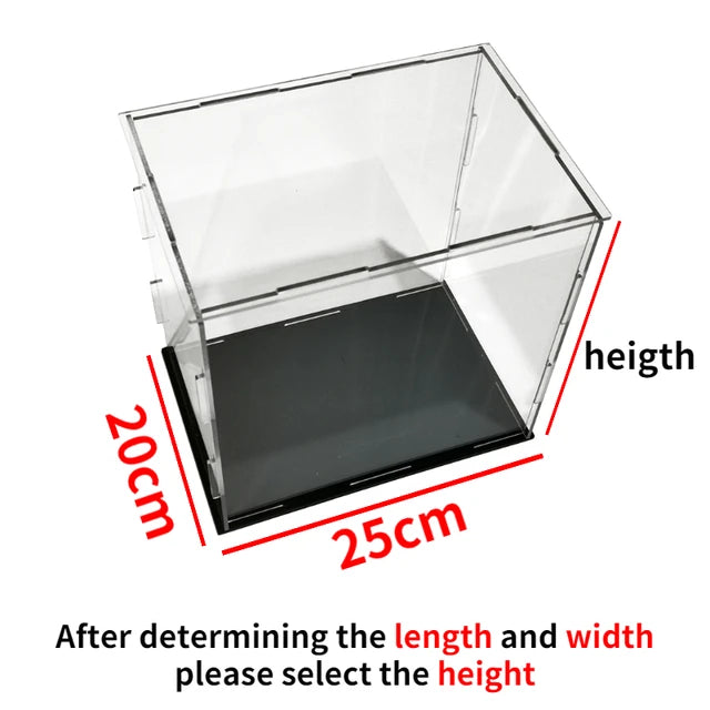 Clear Acrylic Display Case Countertop Box Organizer Stand Dustproof Protection Showcase for Action Figures/Toys/Collectibles