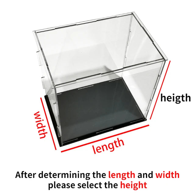 Clear Acrylic Display Case Countertop Box Organizer Stand Dustproof Protection Showcase for Action Figures/Toys/Collectibles