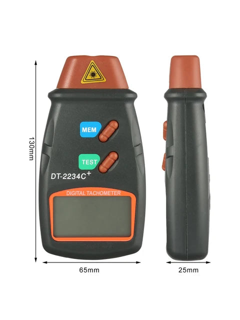 Dt2234C+ Handheld Lcd Digital Mini Non-Contact Laser Photo Tachometer with Bag Rpm Speed Measurement Meter Speedometer Tool