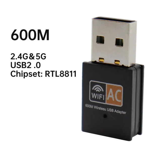 Dual Band USB wifi 1200Mbps Adapter 2.4GHz 5GHz WiFi with 4 Antenna PC Mini Computer 600Mbps Network Card Receiver