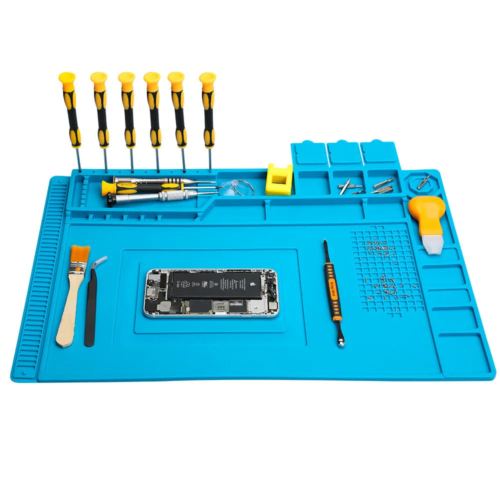 ESD Heat Insulation Soldering Mat Computer Phone Repair Tool Kit Working Silicone Repair Pad Heatresistant Maintenance Tool Kit