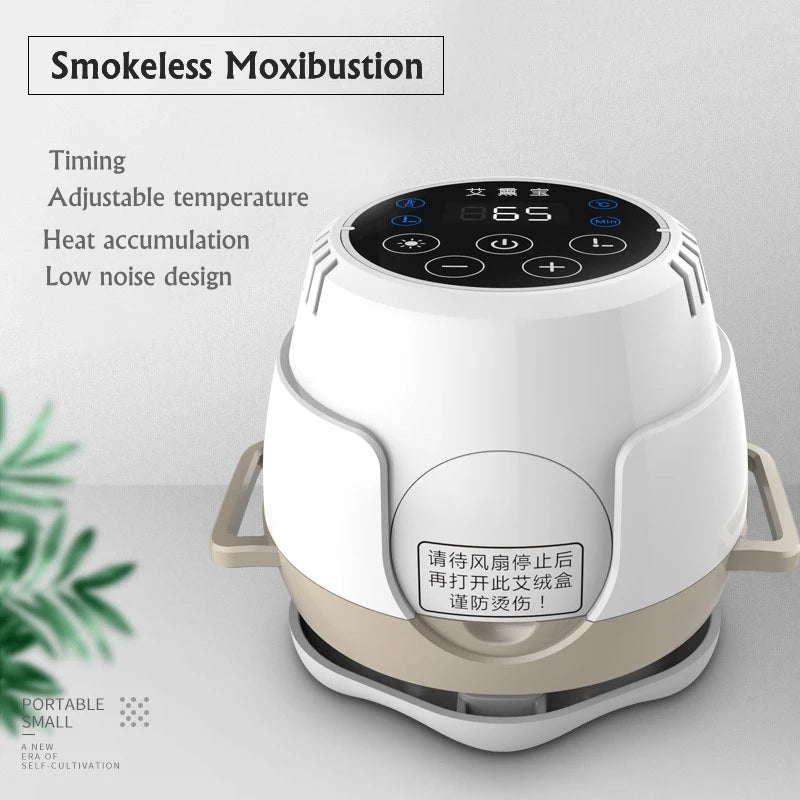 Electric Smokeless Moxibustion Device Neck Shoulder Heated Therapy Herbal Medicine Acupoint Massage Body Relaxation Massager