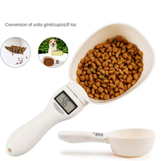 Electronic Measuring Tool Dog and Cat Feeding Bowl Measuring Spoon Pet Food Scale Digital Display Weighing Spoon Weight Volumn