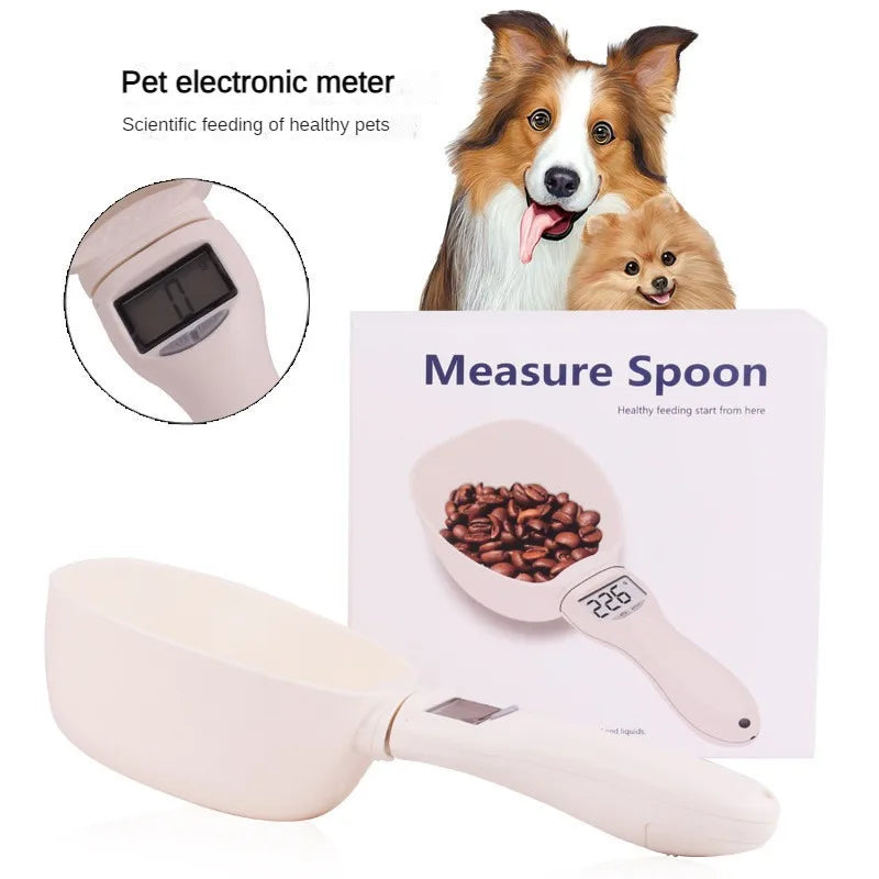 Electronic Measuring Tool Dog and Cat Feeding Bowl Measuring Spoon Pet Food Scale Digital Display Weighing Spoon Weight Volumn