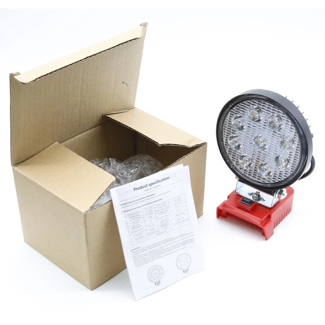 For Makita/Dewalt/Milwaukee/Bosch 18V Li-ion Battery LED Work Light Flashlight Portable Emergency Flood Lamp Camping lamp