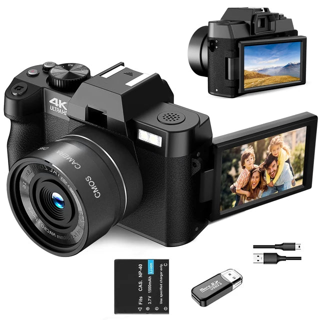 G-Anica ,Digital Camera for Photography and Video 16X Digital Zoom 4K 48MP Vlogging Camera for with 180° Flip Screen