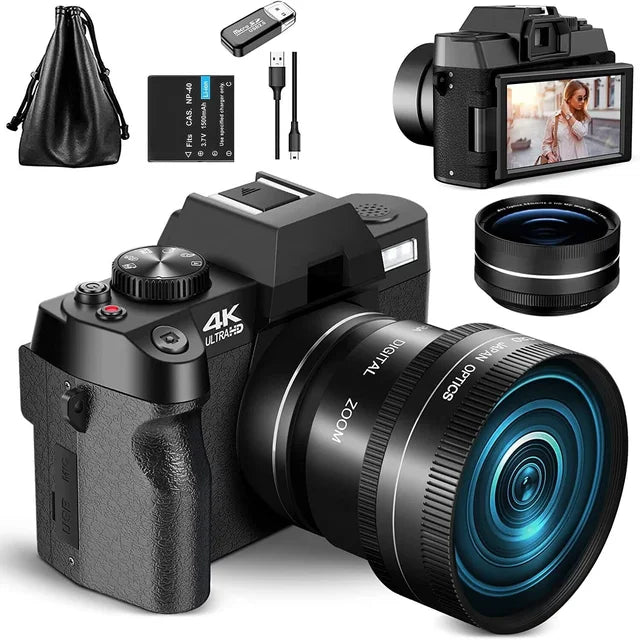 G-Anica ,Digital Camera for Photography and Video, 4K 48MP Vlogging Camera for with 180° Flip Screen,16X Digital Zoom