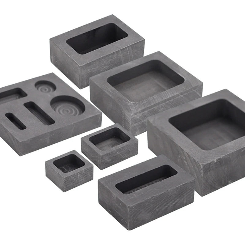 Graphite Ingot Mould Crucible Mould for Casting Gold Silver Metal Aluminum Copper Brass Melting Refining