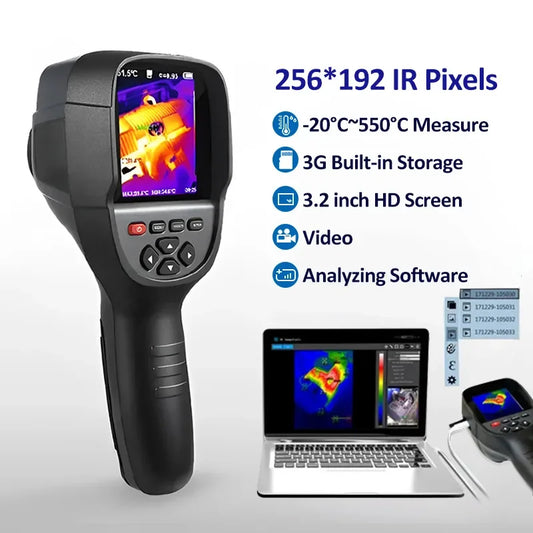 HT-18 Plus 2023 New Thermal Imaging Camera for Water Pipe Leak and Power Electrical 256*192 Handheld Infrared Thermal Imager