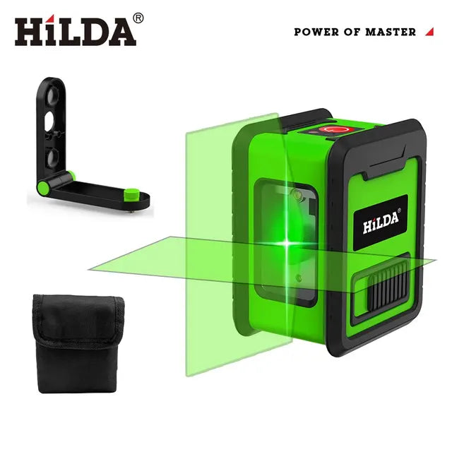 Hilda 2 Mini Lines Laser Level Self Levelling Green Beams Laser Horizontal & Vertical Cross-Line