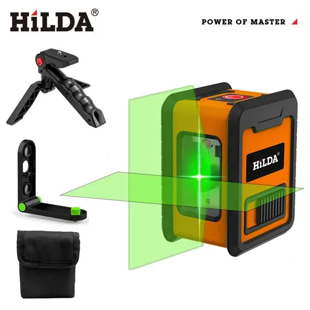 Hilda 2 Mini Lines Laser Level Self Levelling Green Beams Laser Horizontal & Vertical Cross-Line