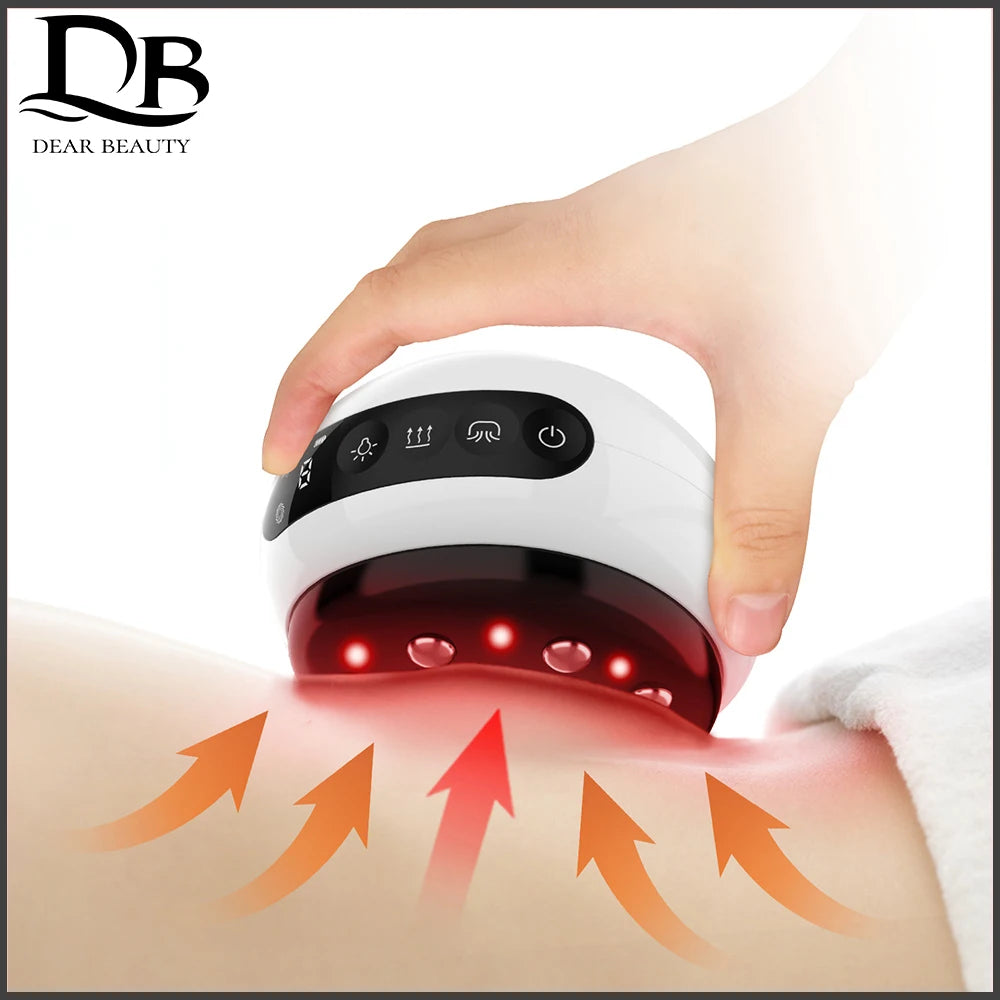 Intelligent Gua Sha LCD Display Cupping Device Body Scraping Massage Relax Meridian Dredging Hot Compress Red Light