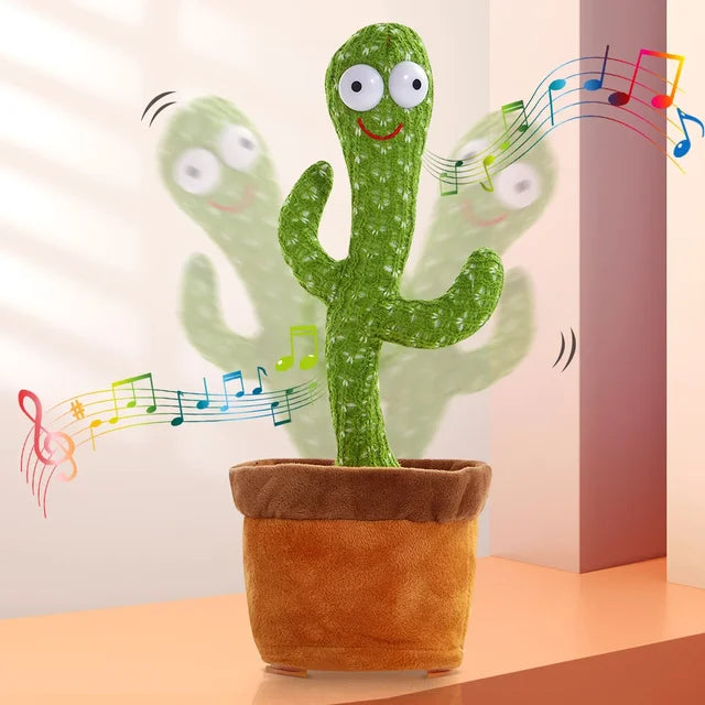 Intelligent Kawaii Cactus Interactive Learning and Musical Toy for Kids to Dance Record and Speak with Fun peluches 	Plush toys