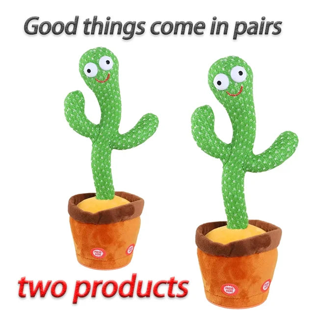 Intelligent Kawaii Cactus Interactive Learning and Musical Toy for Kids to Dance Record and Speak with Fun peluches 	Plush toys