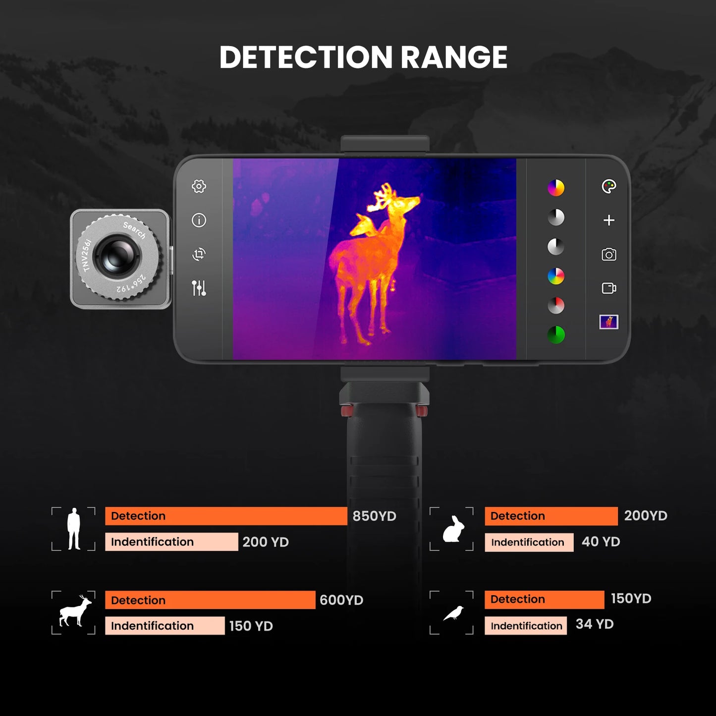 MILESEEY Thermal Imager for Hunting, 256X192 Thermal Imaging Camera for Android Phone,Big FOV Thermal Camera for Hiking,Camping