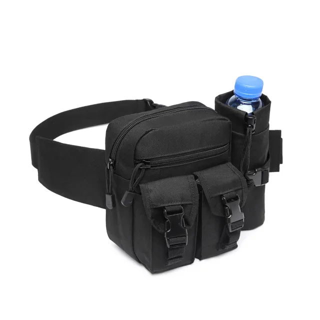 Men Tactical Waist Pack Nylon Hiking Water Bottle Phone Pouch Outdoor Sports Army Military Hunting Climbing Camping Belt Bag