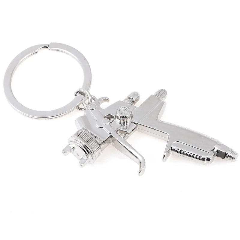 Metal Keyring Water Gun Keychain New Style Water Spray Gun Key Chain Small Pendant Novelty Keychains Handbags Accessories