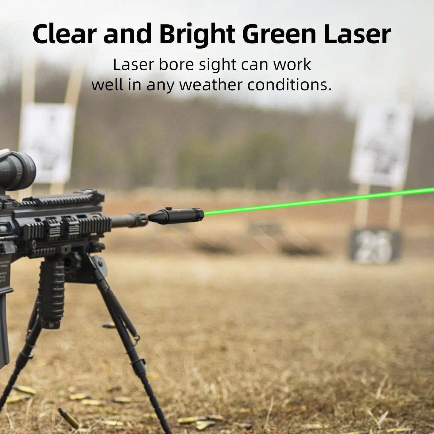 MidTen Pistol Rifle Shotgun Green Laser Bore Sighter With Box Hunting Sight Kit 0.17 to 12GA Caliber Boresighter Button Switch