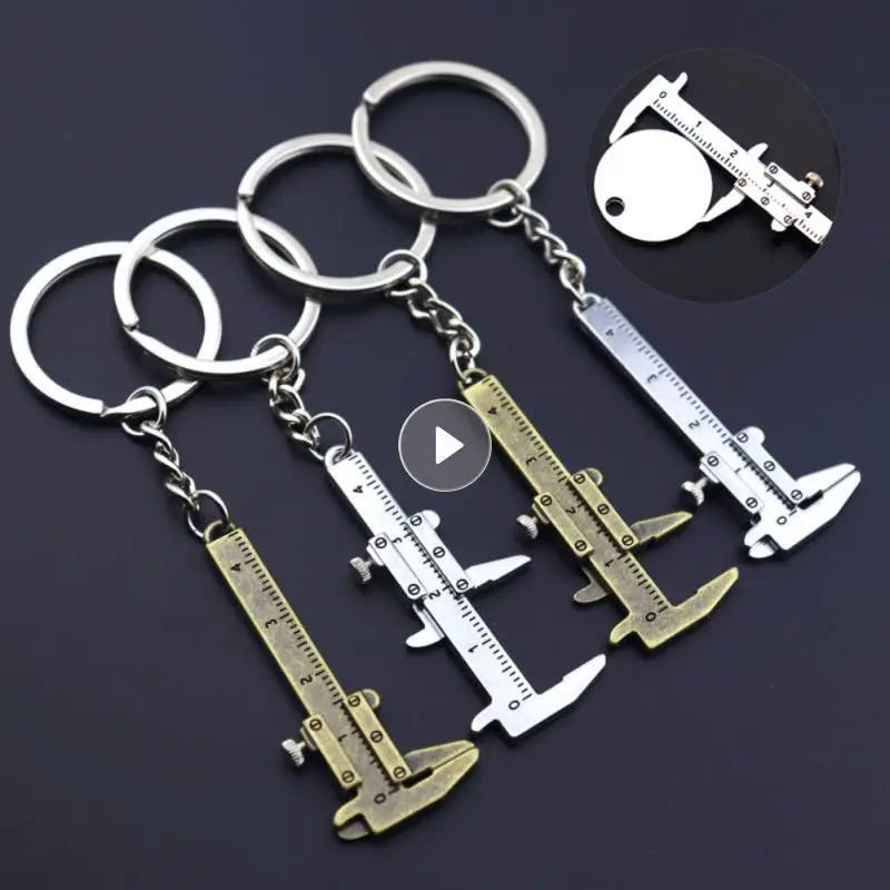 Mini Caliper Tools Key Ring Alloy Vernier Caliper Key Chain Calipers Measuring Gauging Tools Portable Ornaments Rulers 0-40mm