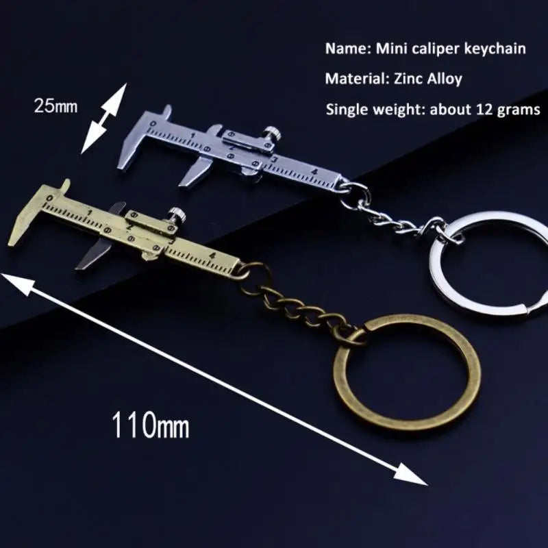 Mini Caliper Tools Key Ring Alloy Vernier Caliper Key Chain Calipers Measuring Gauging Tools Portable Ornaments Rulers 0-40mm