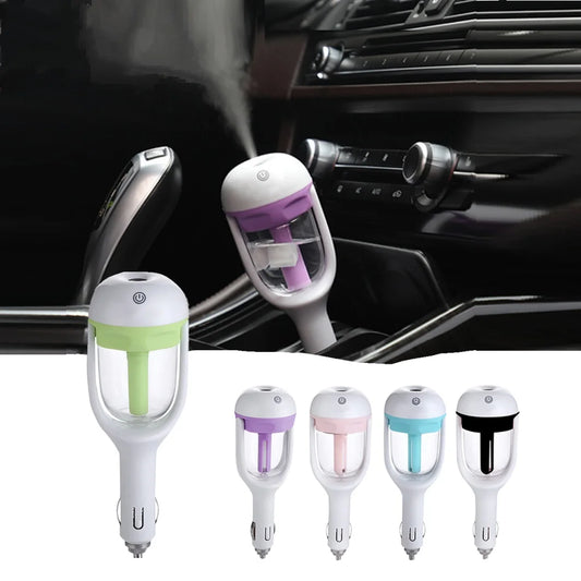 Mini Car Air Humidifier Steam Air Freshener Aroma Fragrance Aromatherapy Diffuser Essential Oil Mist Maker Sprayer for Car Clean