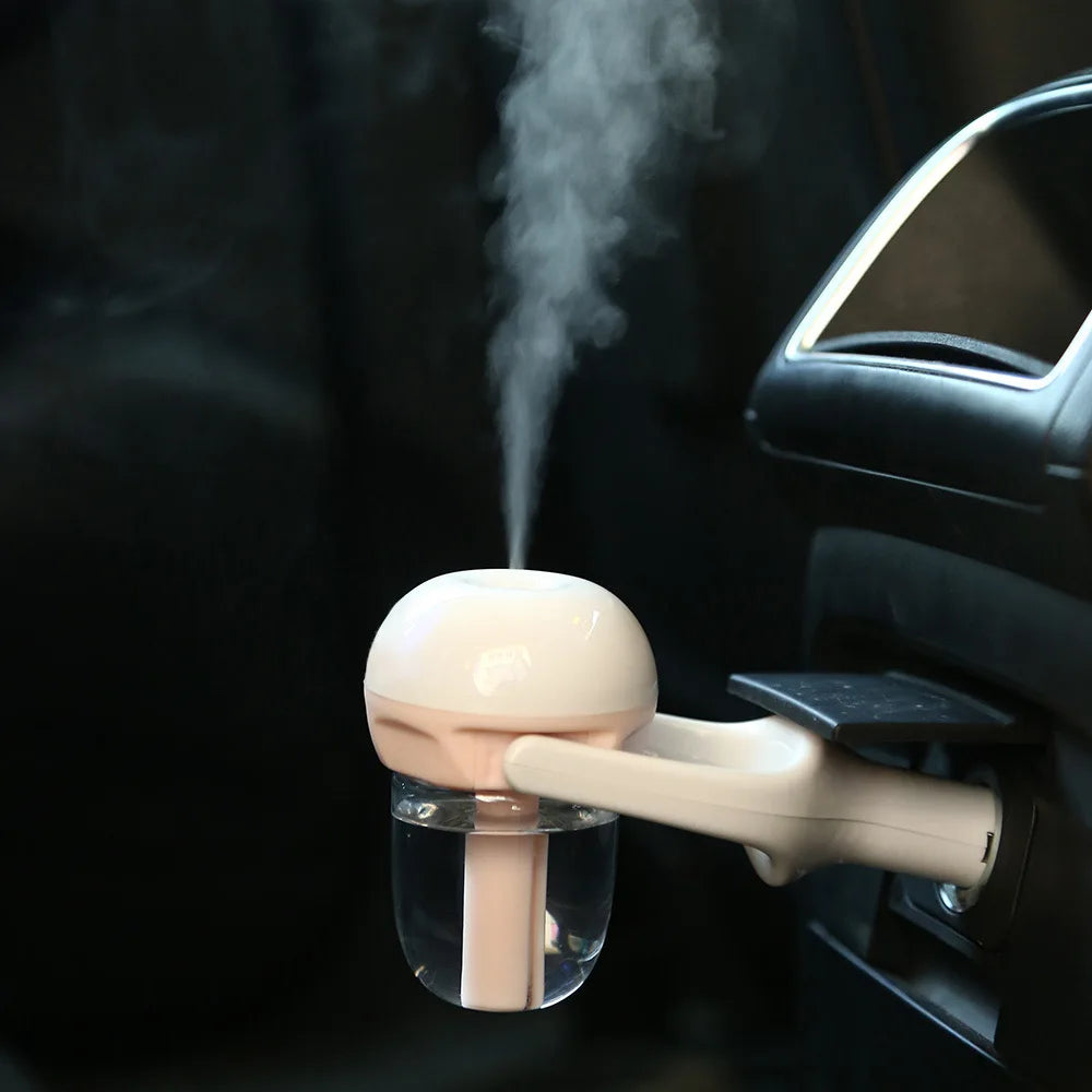 Mini Car Air Humidifier Steam Air Freshener Aroma Fragrance Aromatherapy Diffuser Essential Oil Mist Maker Sprayer for Car Clean