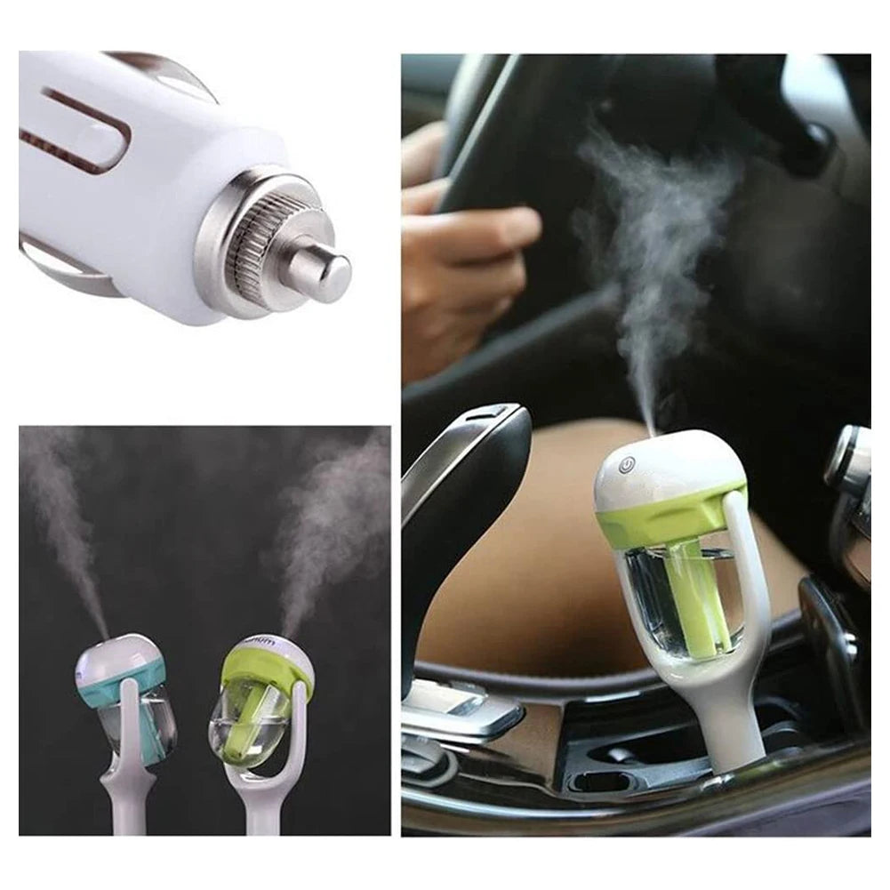 Mini Car Air Humidifier Steam Air Freshener Aroma Fragrance Aromatherapy Diffuser Essential Oil Mist Maker Sprayer for Car Clean