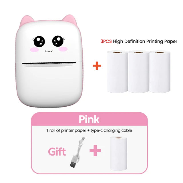 Mini Printer Portable Label Printer Sticker Wireless Inkless Self-adhesive Thermal Printer Impresora Portatil IOS Android