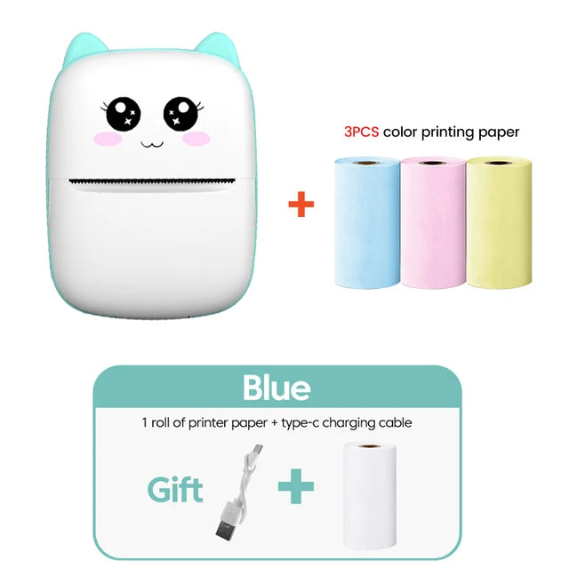 Mini Printer Portable Label Printer Sticker Wireless Inkless Self-adhesive Thermal Printer Impresora Portatil IOS Android