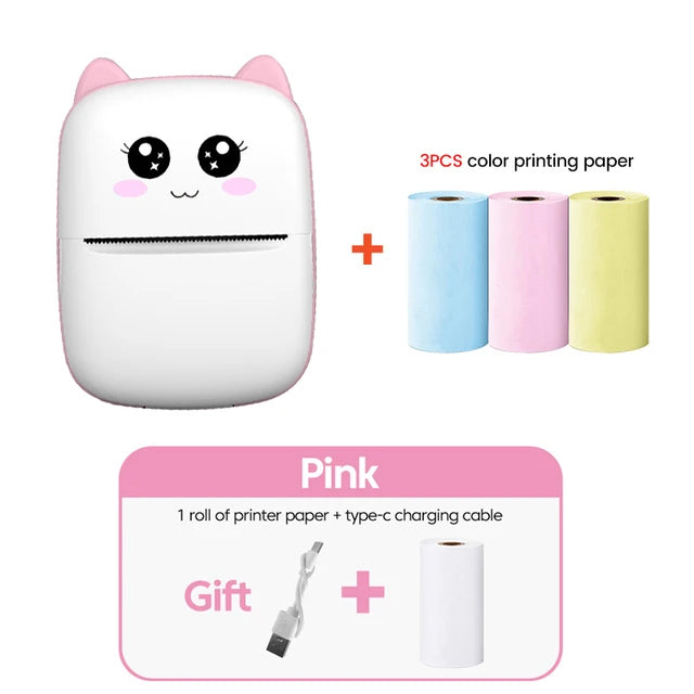 Mini Printer Portable Label Printer Sticker Wireless Inkless Self-adhesive Thermal Printer Impresora Portatil IOS Android