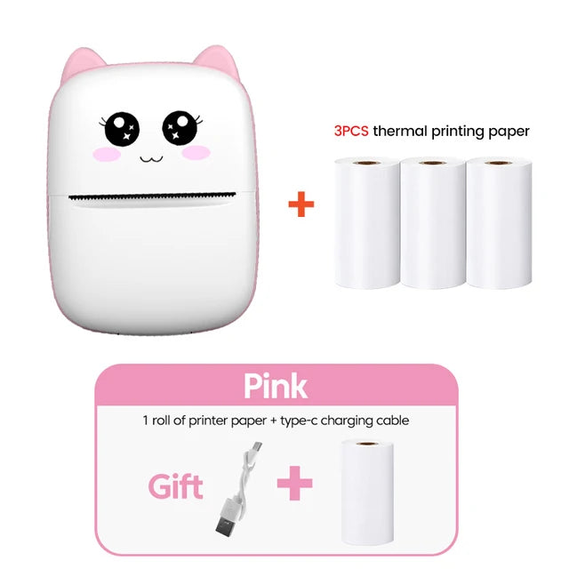 Mini Printer Portable Label Printer Sticker Wireless Inkless Self-adhesive Thermal Printer Impresora Portatil IOS Android