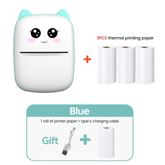 Mini Printer Portable Label Printer Sticker Wireless Inkless Self-adhesive Thermal Printer Impresora Portatil IOS Android