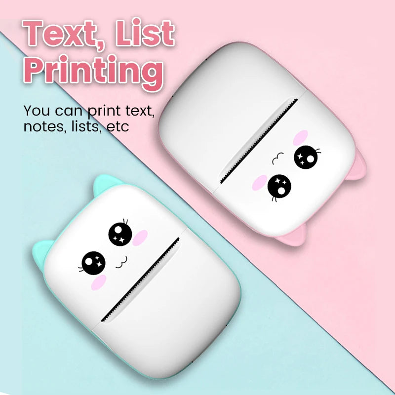 Mini Printer Portable Label Printer Sticker Wireless Inkless Self-adhesive Thermal Printer Impresora Portatil IOS Android