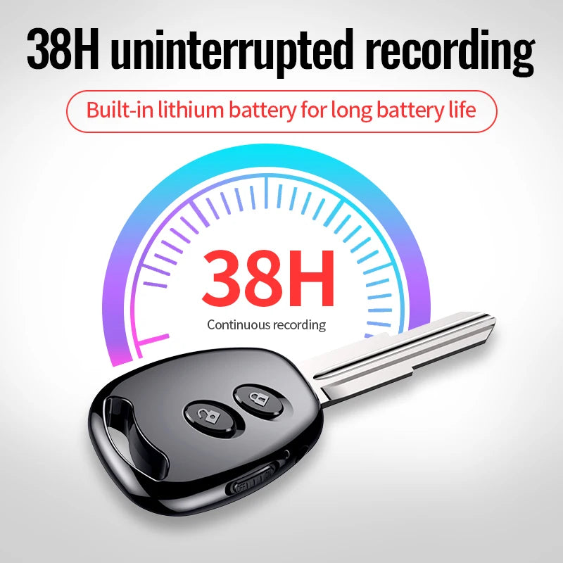 Mini Voice Recorder Portable Car Key 8G/16G/32G Digital Sound Recorder 38Hrs Professional Activated Voice Dictaphone MP3 Player